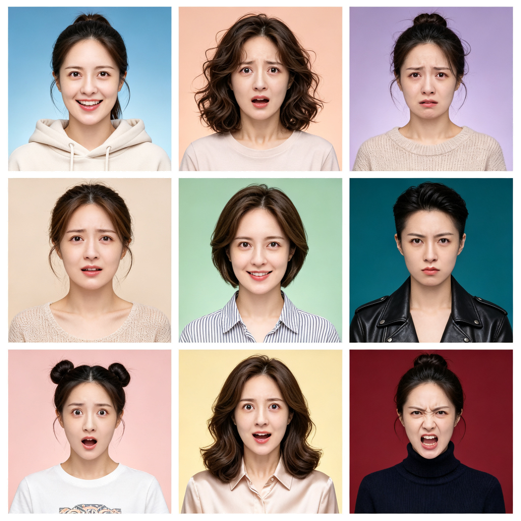 网格人像拼贴画