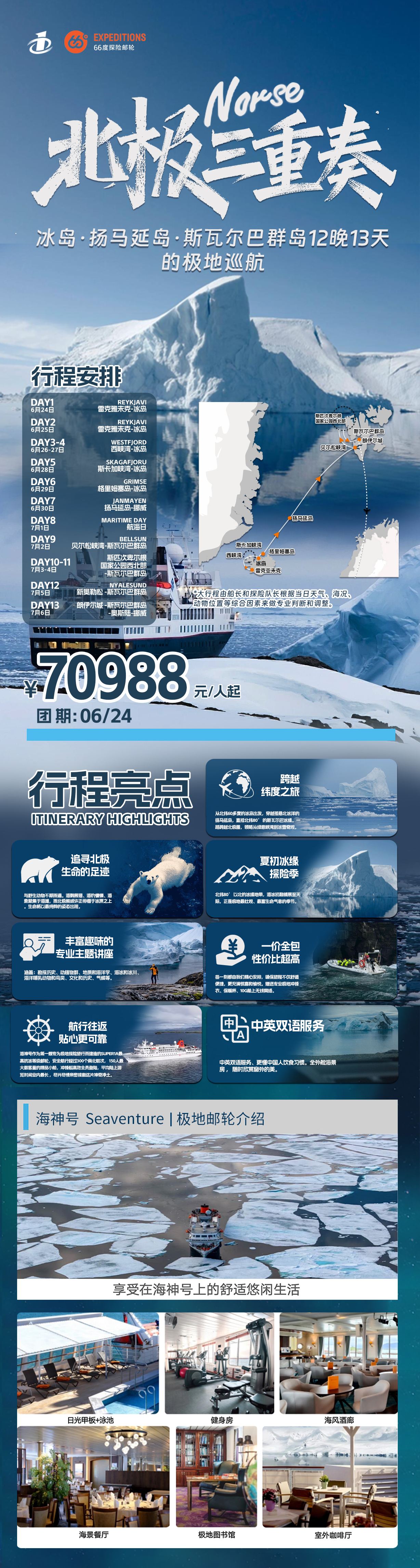 北极三重奏 冰岛、扬马延和斯瓦尔巴 12晚13天-4.3