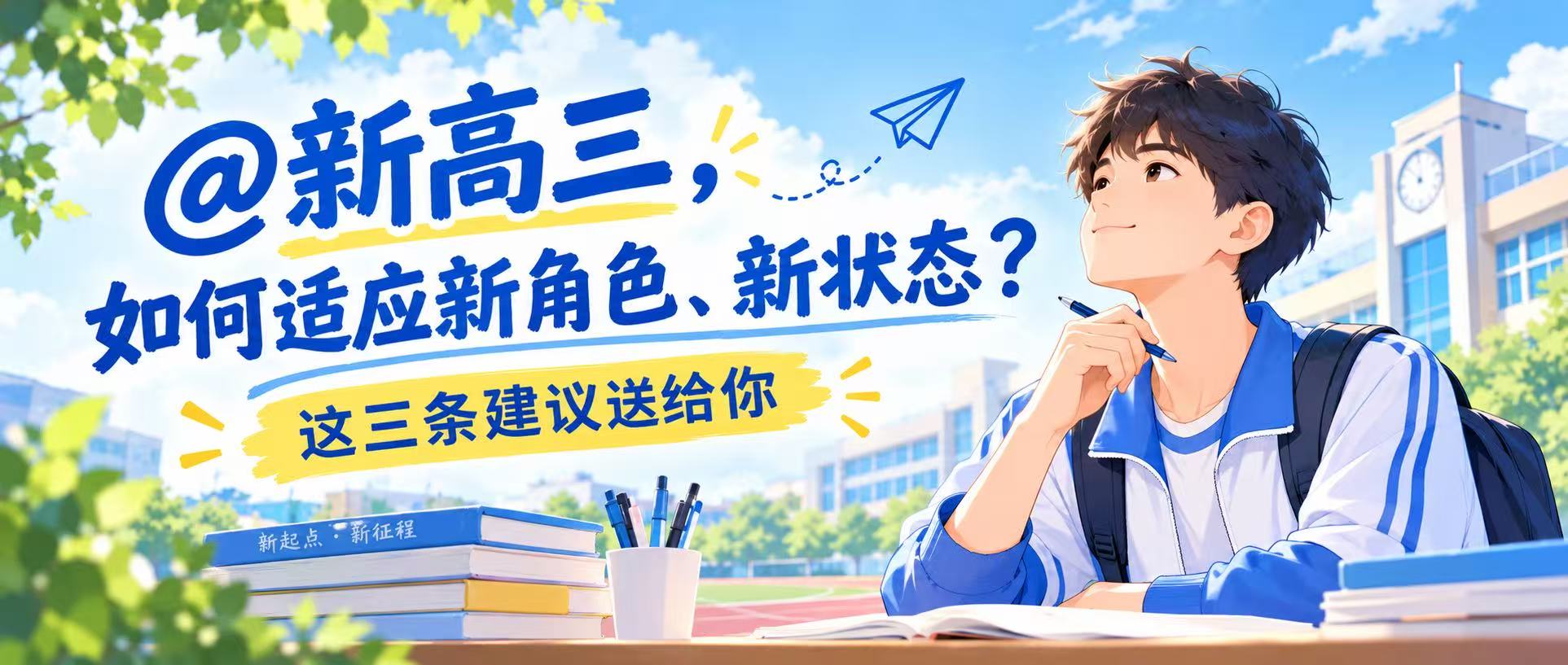 @新高三，如何适应新角色、新状态？这三条建议送给你