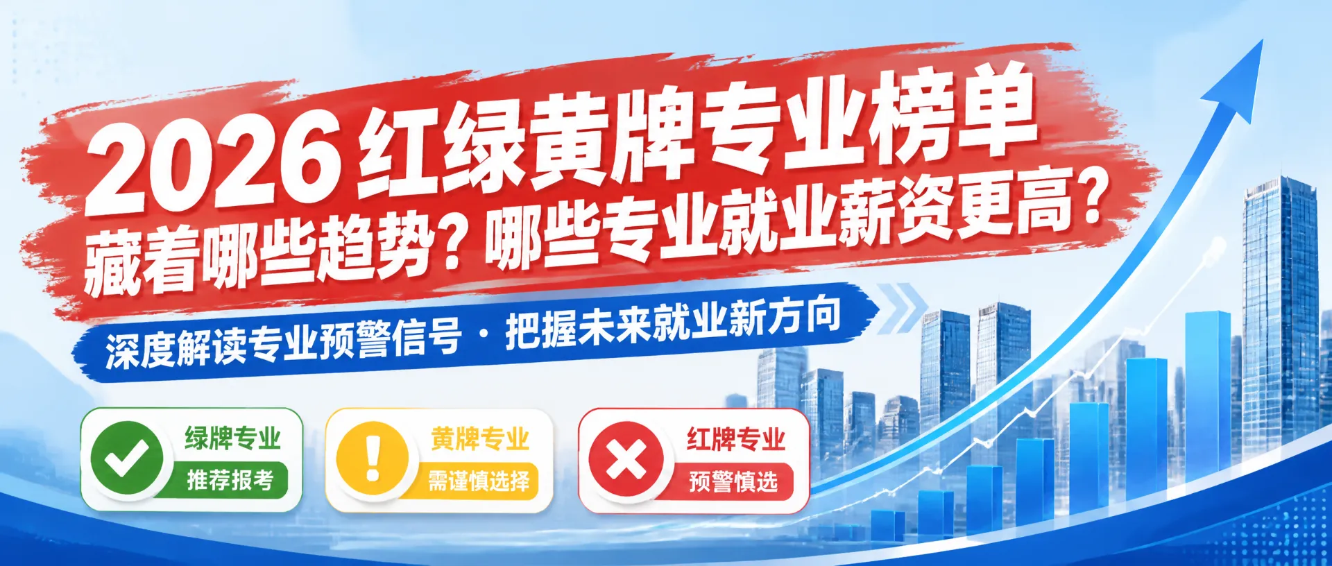 2026 红绿黄牌专业榜单藏着哪些趋势？哪些专业就业薪资更高？