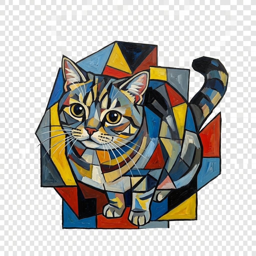 猫咪 毕加索风格