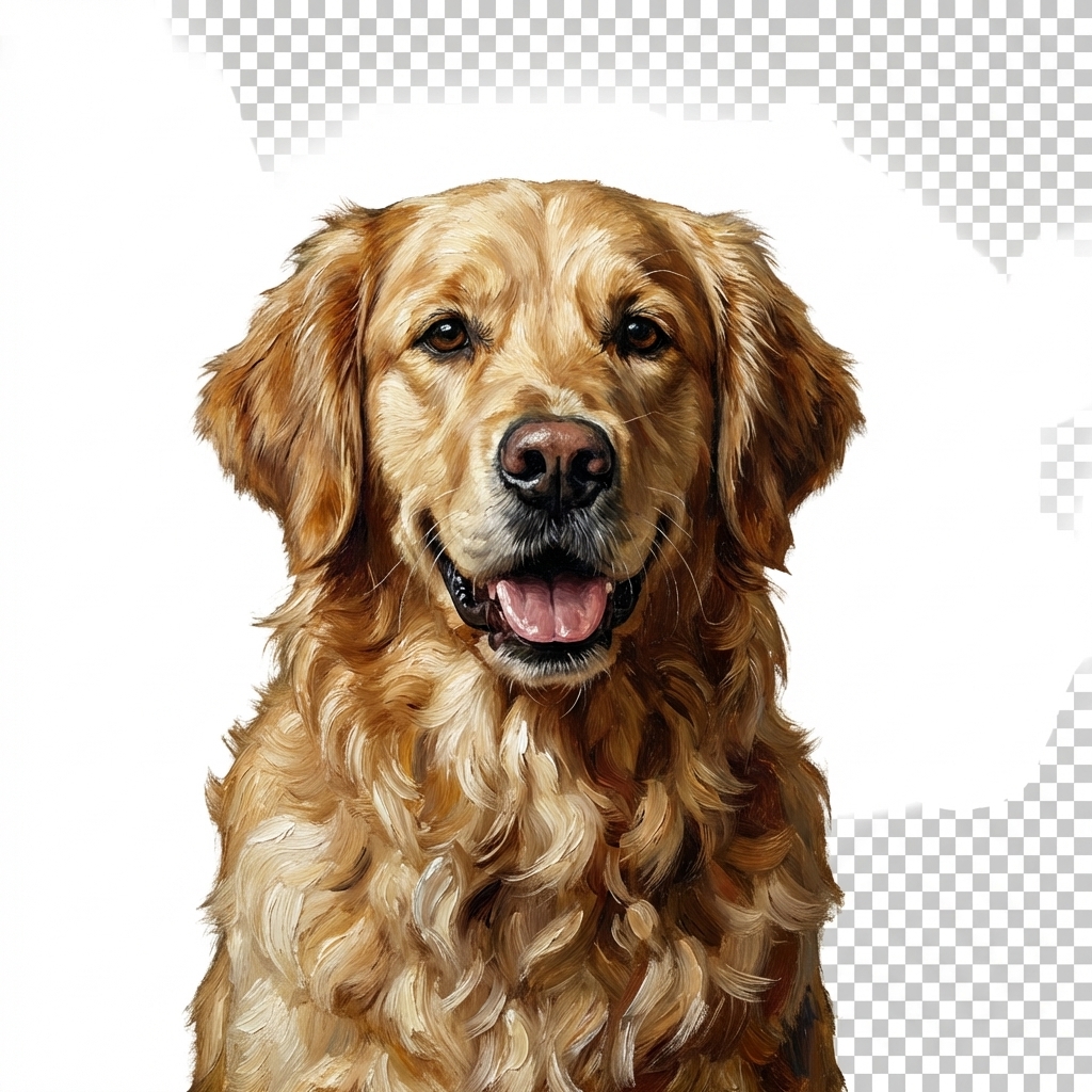 狗狗 油画艺术风格