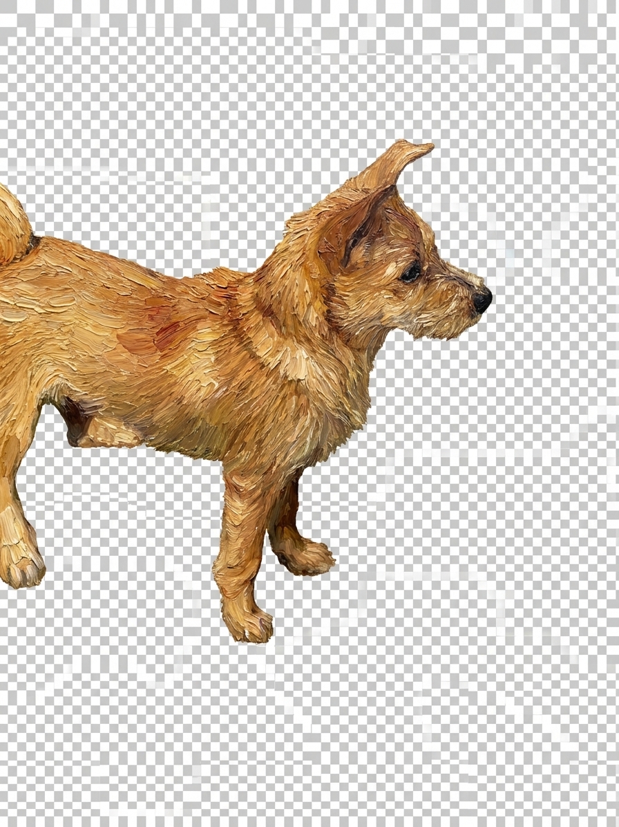 狗狗 油画艺术风格