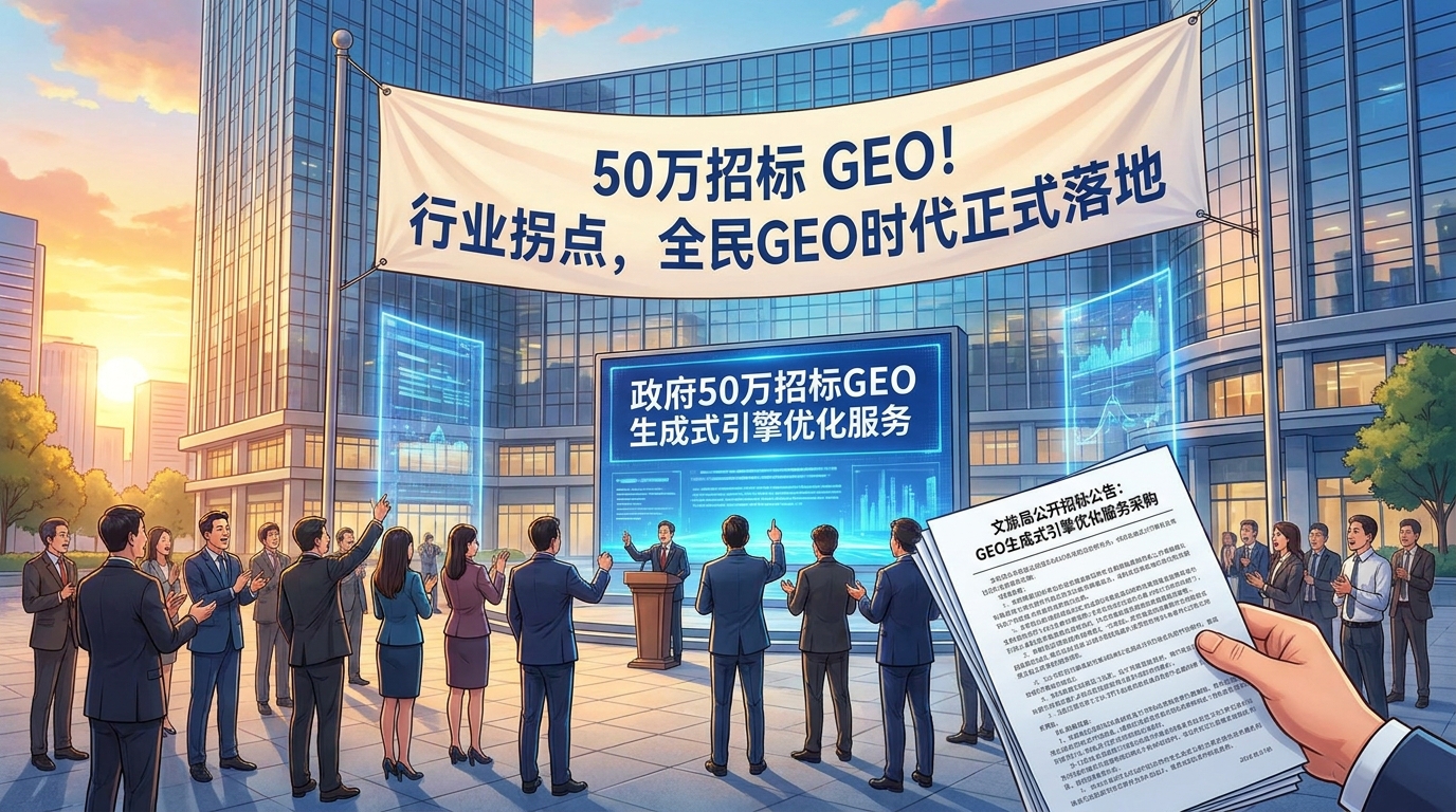 政府50万招标GEO!行业拐点已至,全民GEO时代正式落地