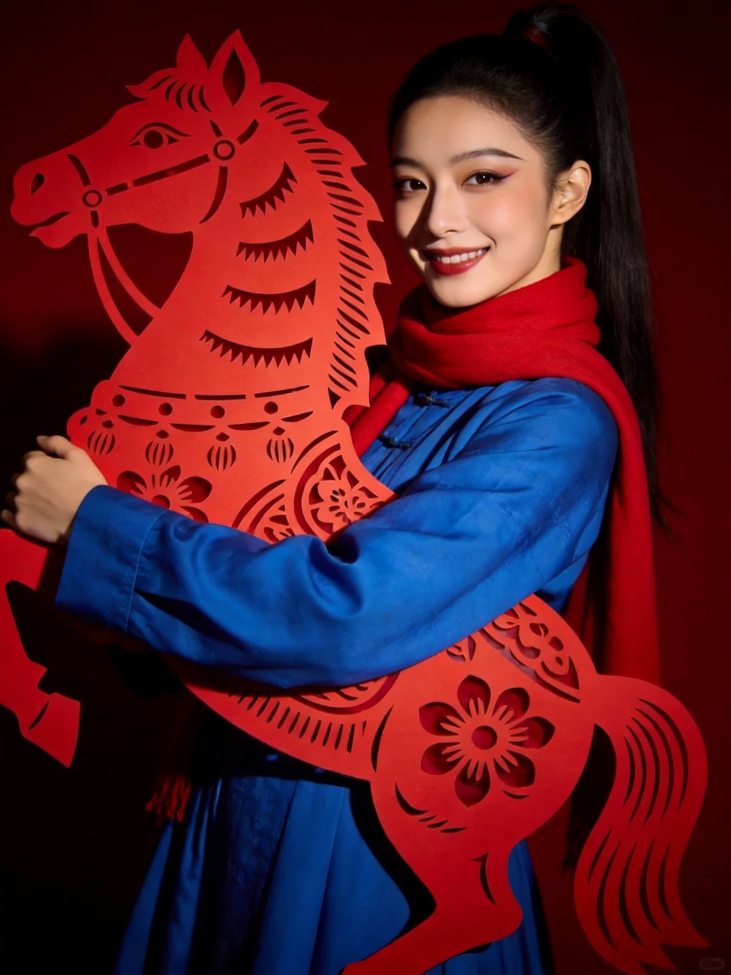 一张新年的时尚人像海报