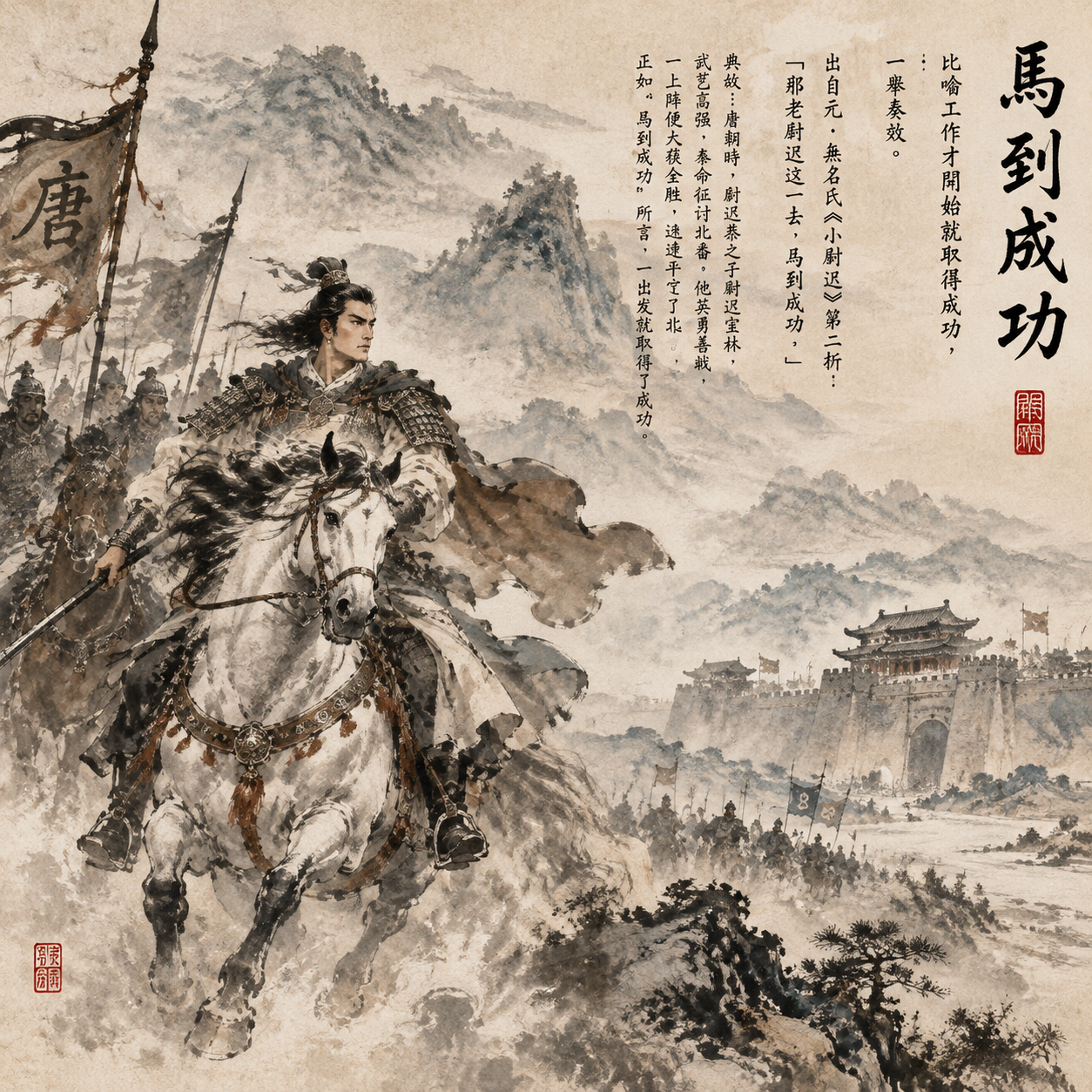 马到成功书法集字