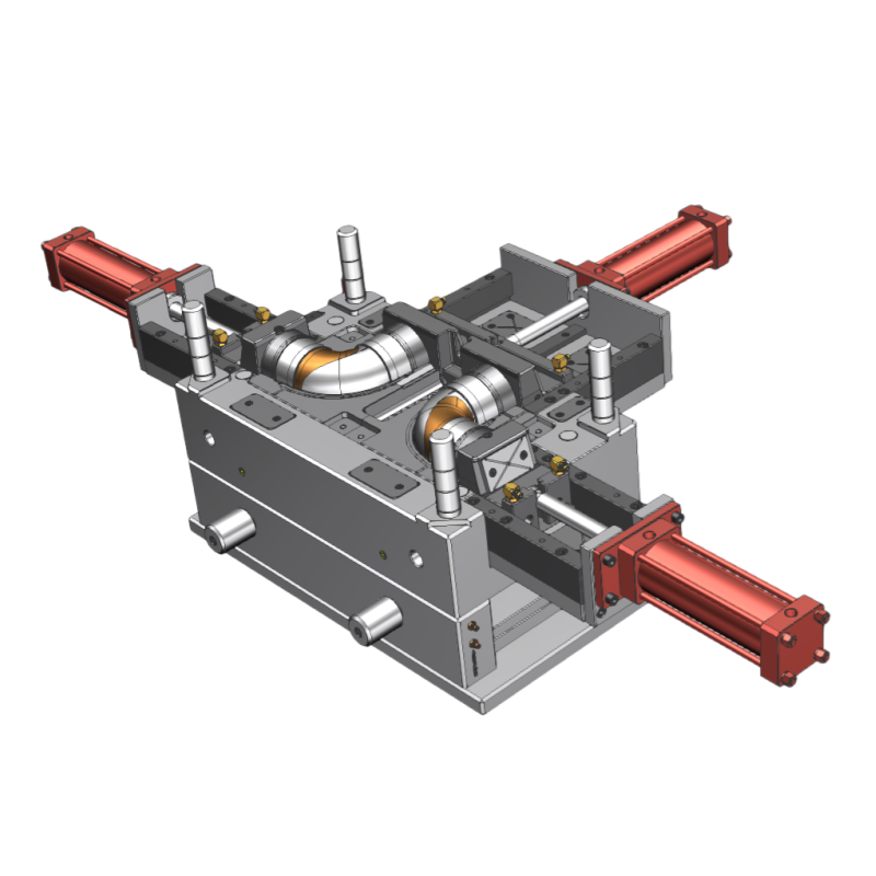 New Technology-PVC 110mm 90° Elbow Oil-Heated Conduction Hot Runner Mold (2 cavities)