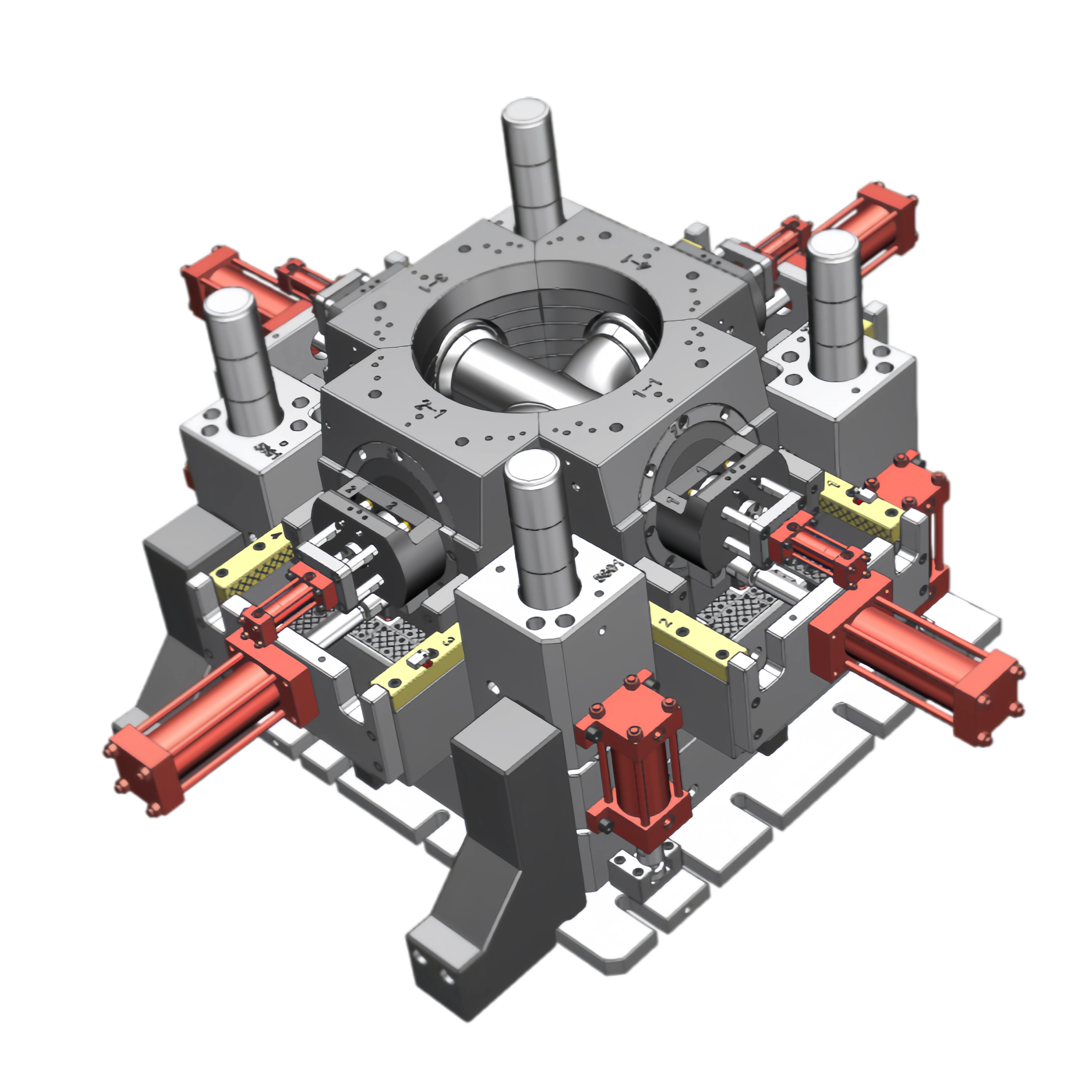 PE 24"×10" Inspection Chamber Pipe Fitting Interchangeable Mold for 4 Types of Products
