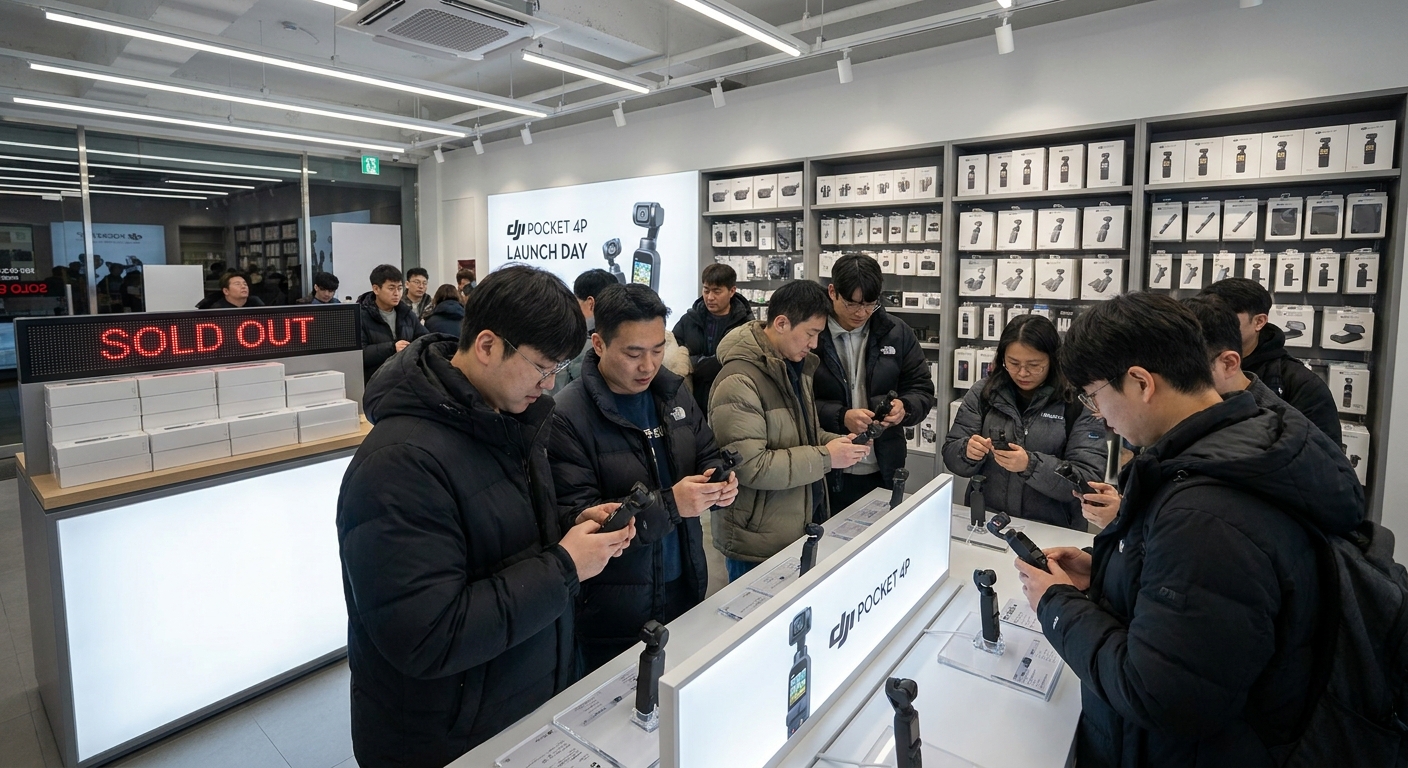 大疆Pocket 4P首发售罄 线上线下抢购潮涌