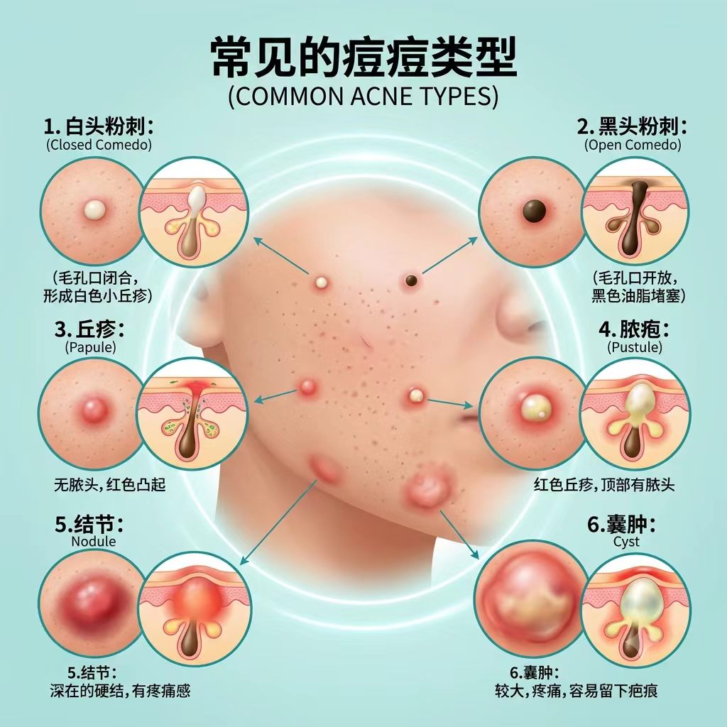 怎么判断自己是哪种痘痘类型
