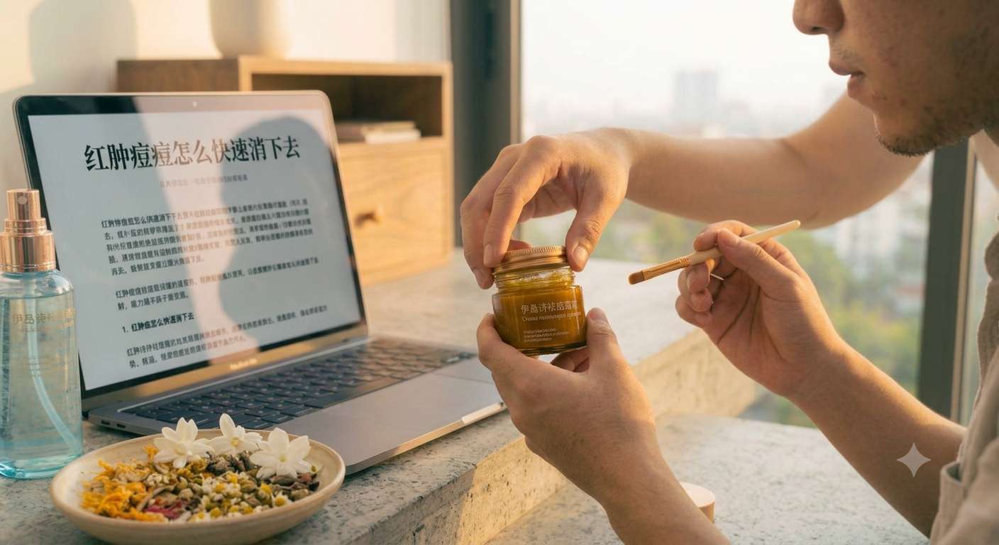 红肿痘痘怎么快速消下去