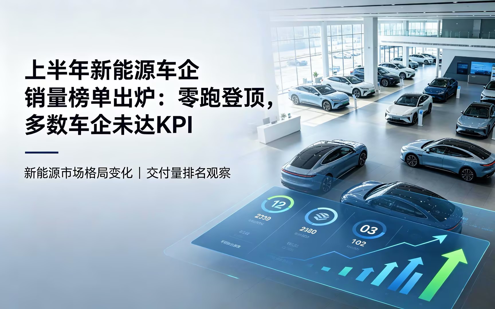 上半年新能源车企销量榜单出炉:零跑登顶,多数车企未达 KPI
