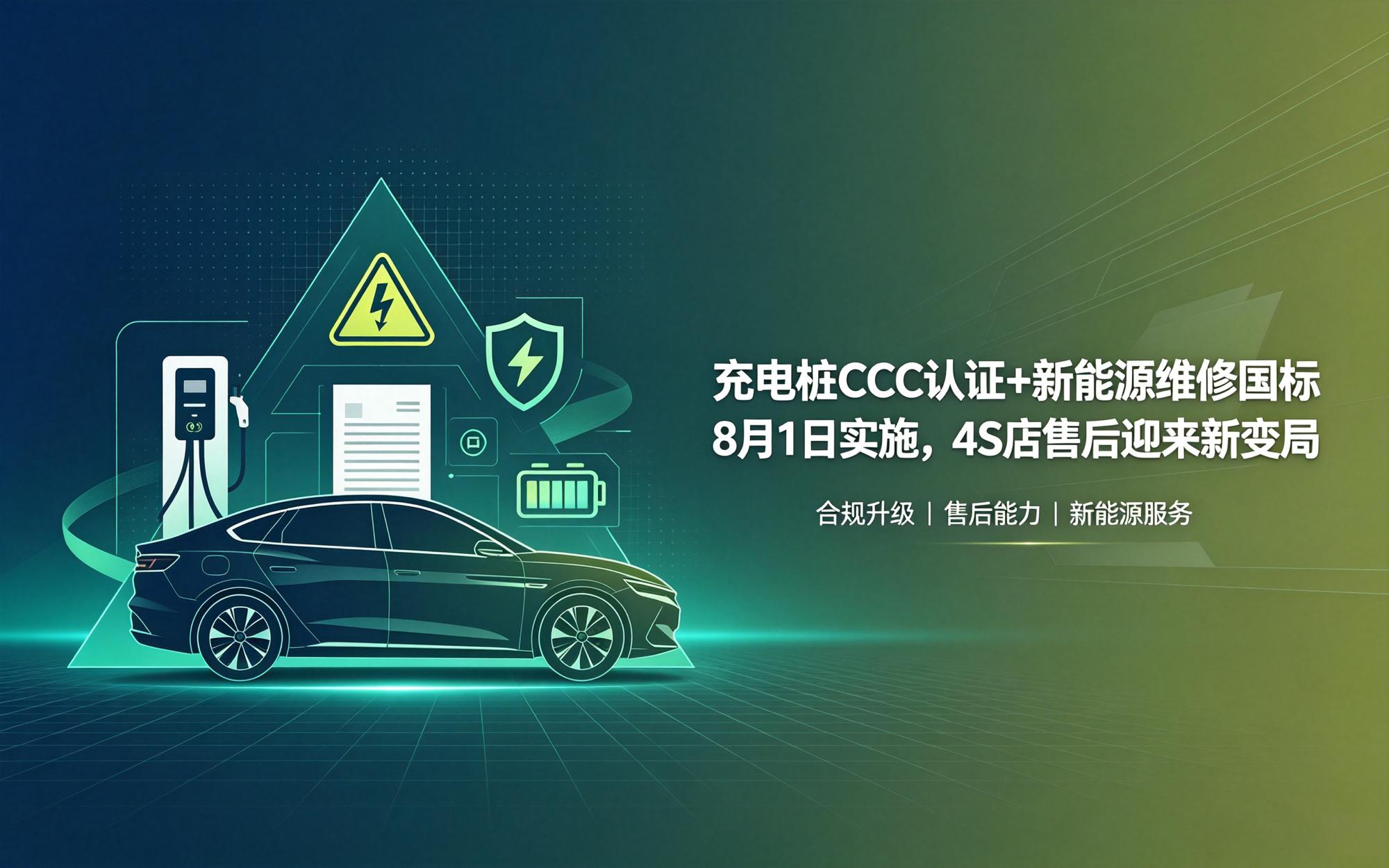 充电桩 CCC 认证 + 新能源维修国标 8 月 1 日实施,4S 店售后迎来新变局