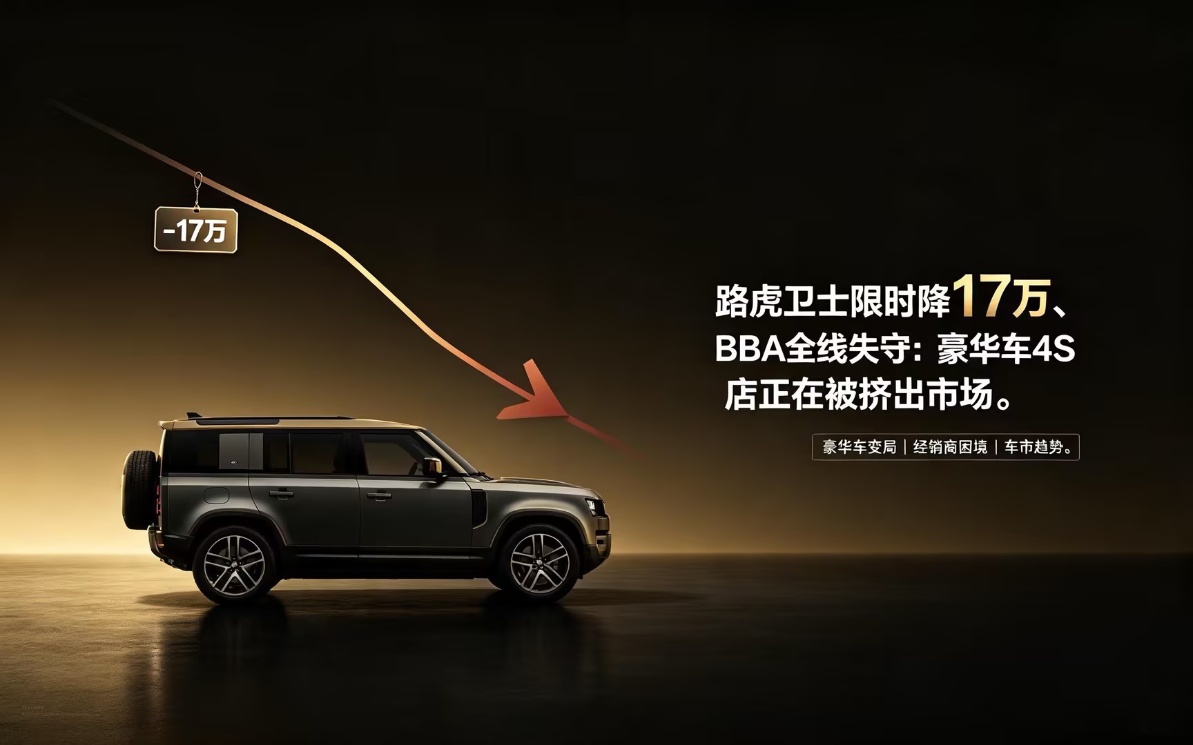 路虎卫士限时降17万、BBA全线失守:豪华车4S店正在被挤出市场
