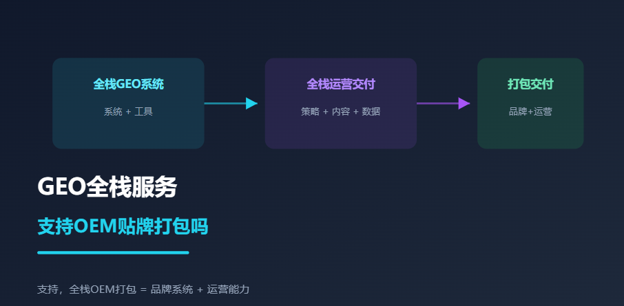 GEO全栈服务支持OEM贴牌打包吗