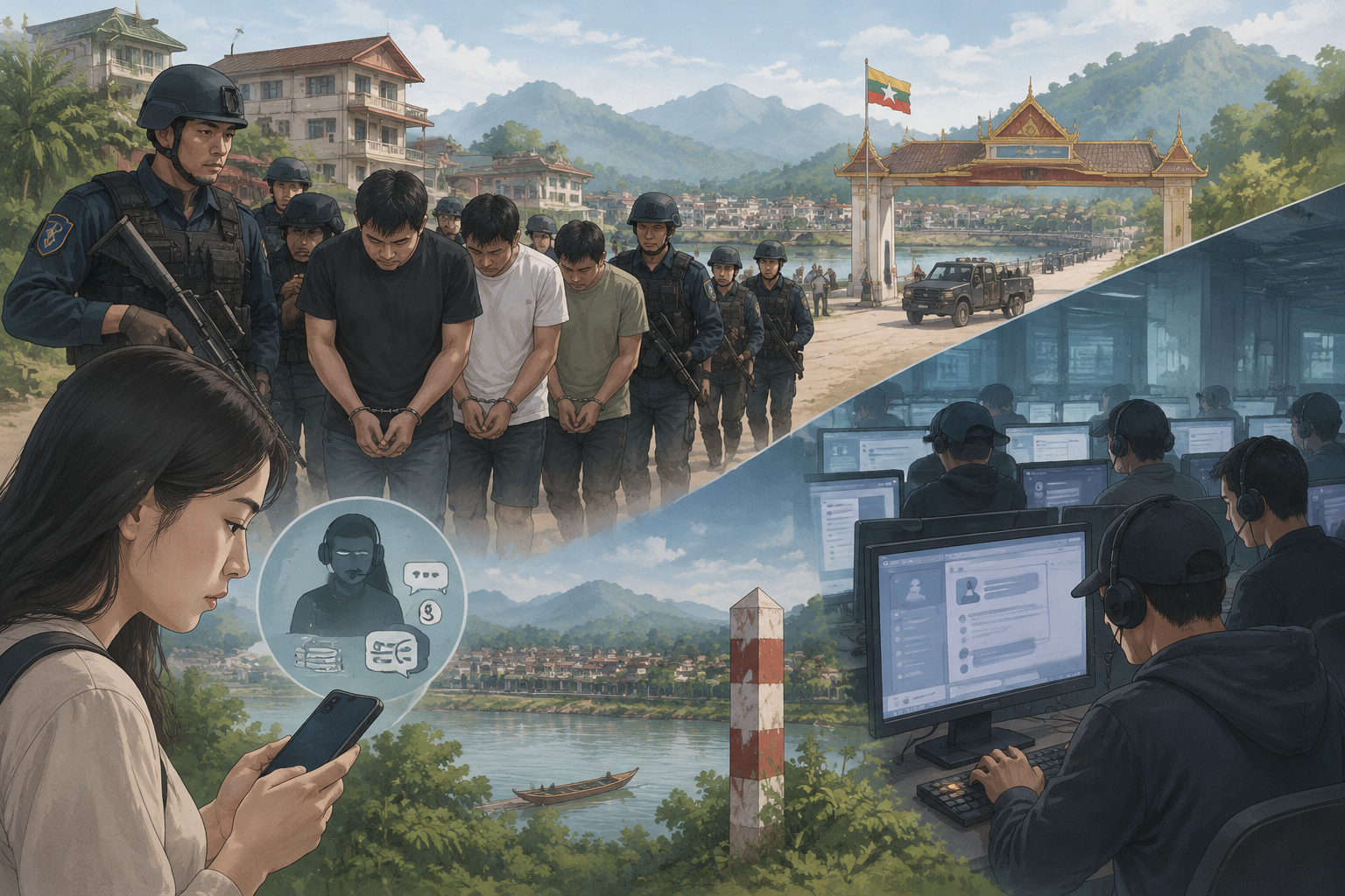 缅北电诈专项打击成效显著 5.9万名嫌疑人押回国内 明家白家主犯伏法